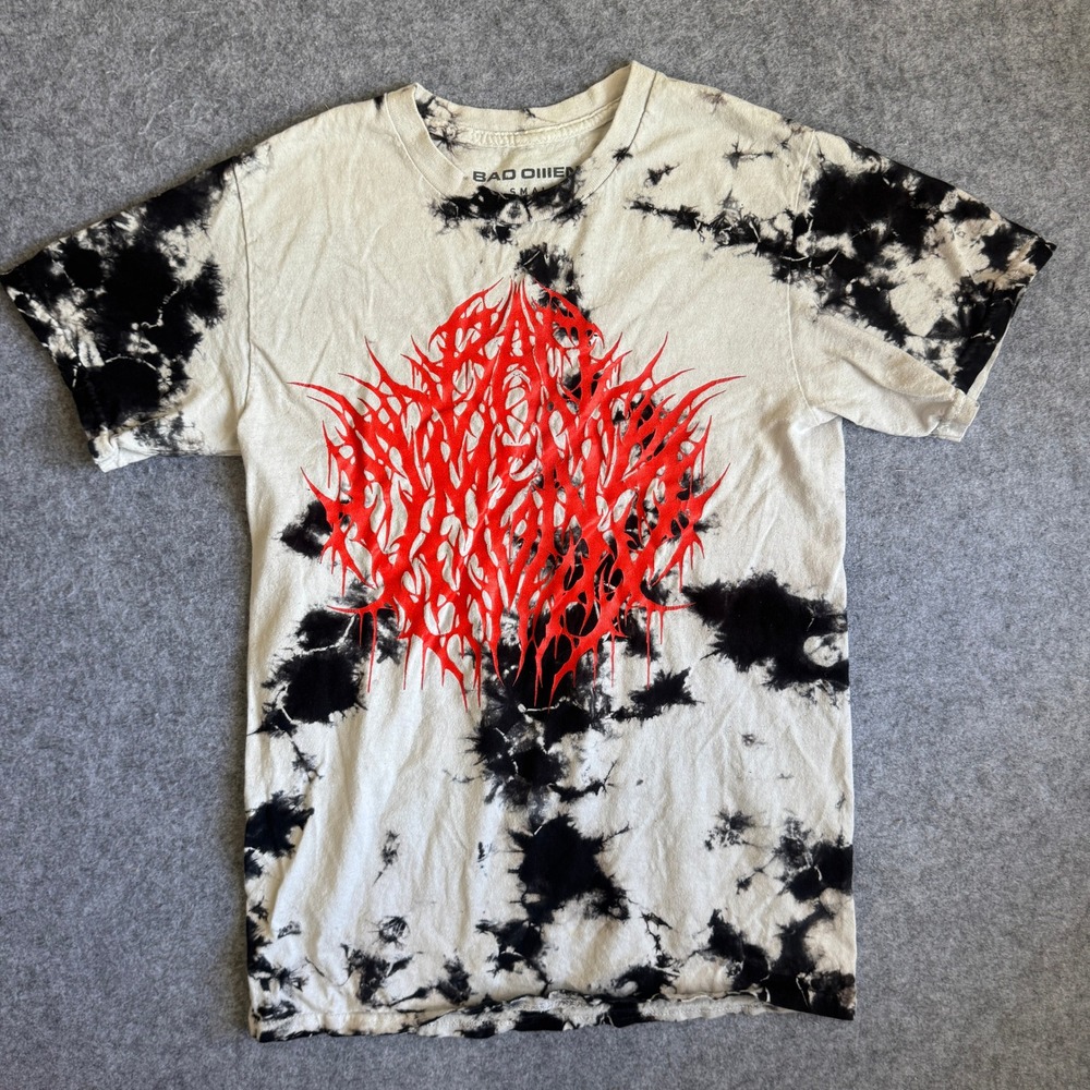 Bad Omens Unisex Logo Graphic T Shirt Small Black White Tie Dye Red Metal Logo